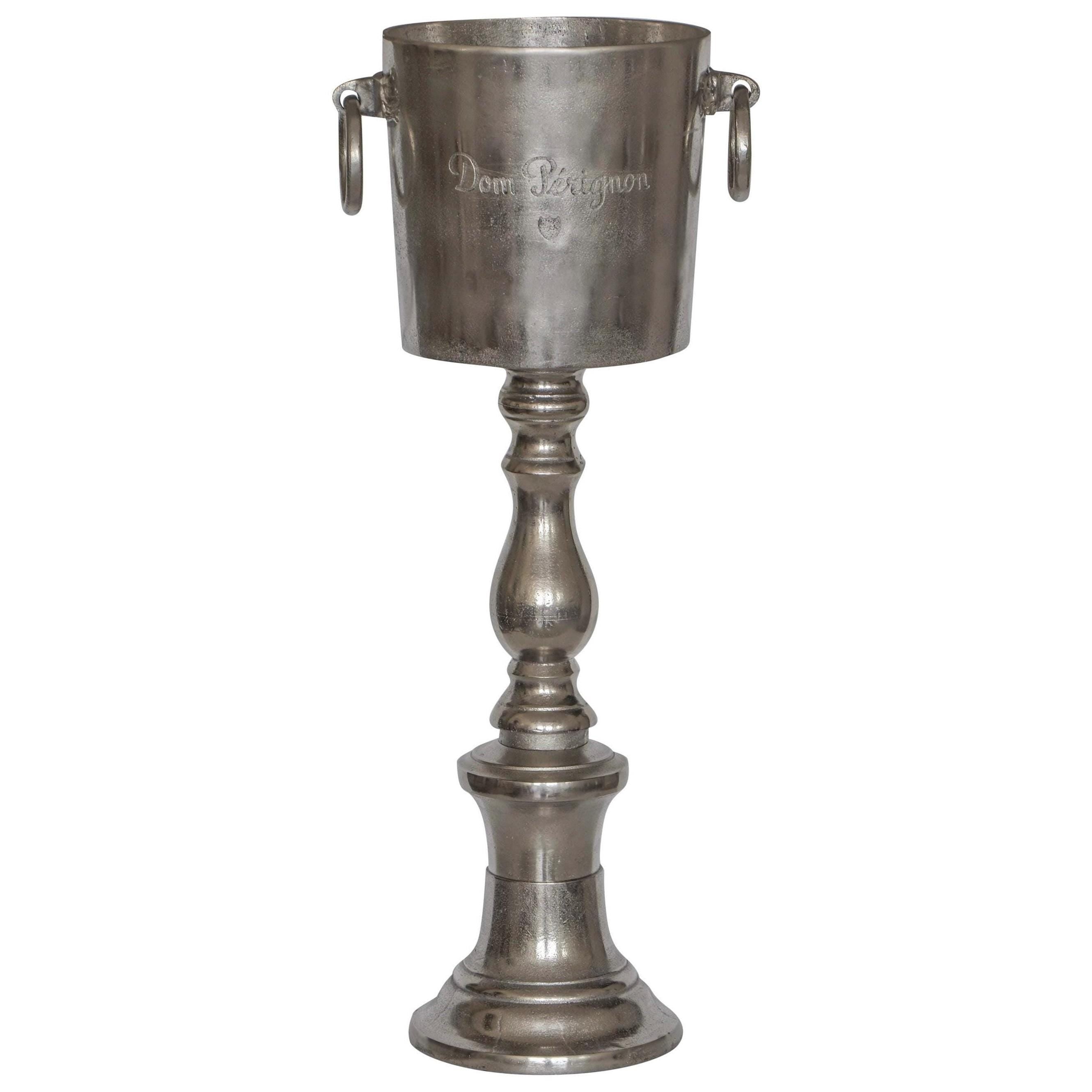 Dom Perignon ~ Solid Cast Engraved Champagne Large Standing Ice Bucket | Wine Cooler Bath