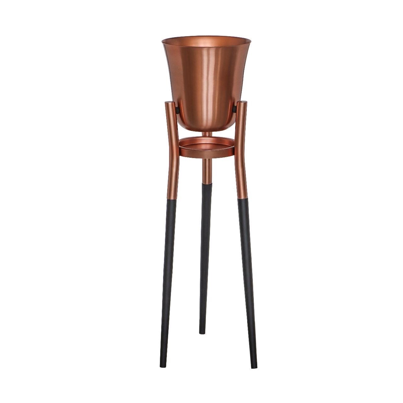 Rocket Champagne & Wine Cooler Brushed Copper ~ Floor Standing Ice Bucket