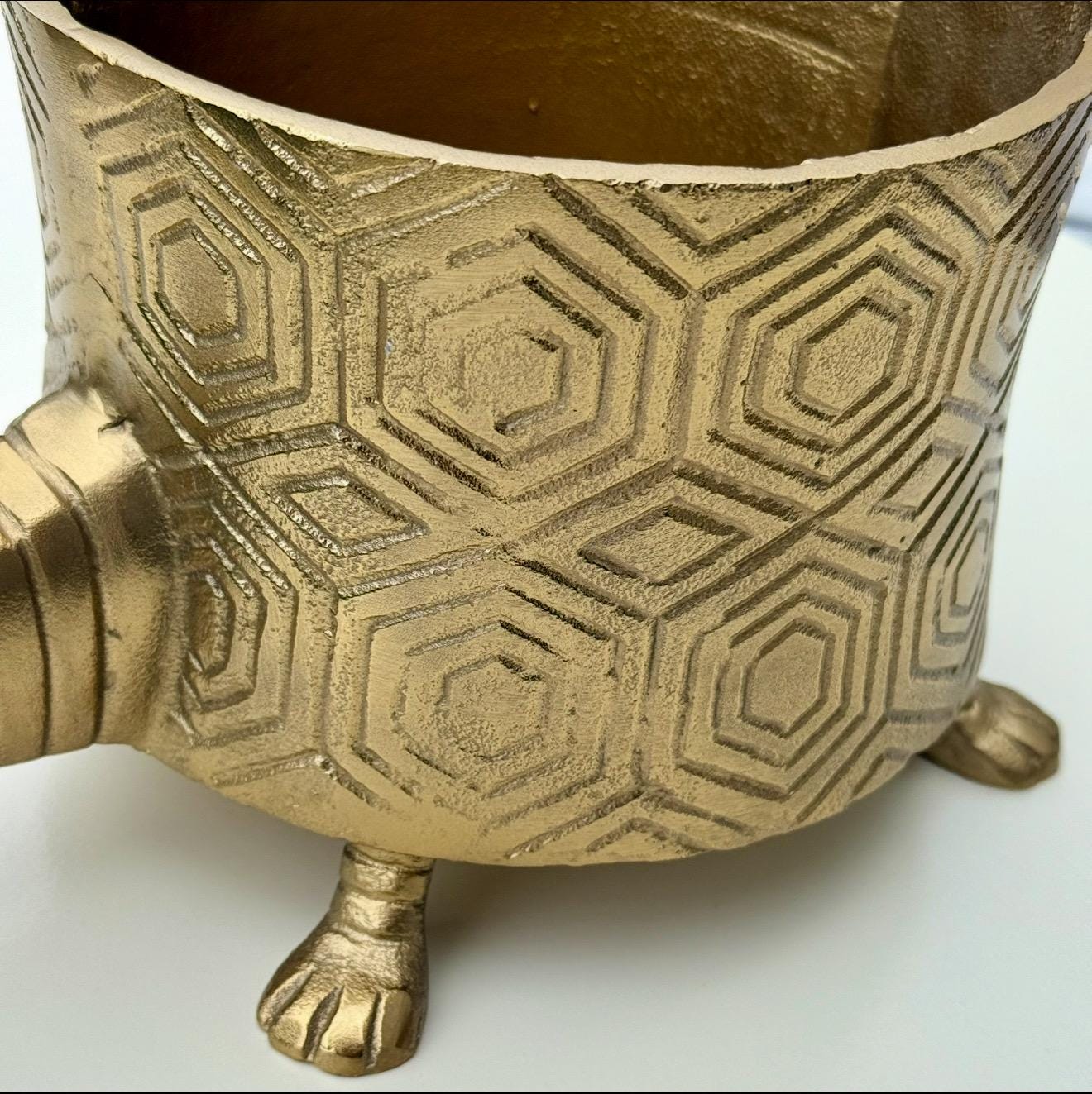 Maxlume - Turtoise Solid Cast Brass Metal Planter Pot for Succulents & Plants | Safari Planter | Animal Pot | Unique Planter |