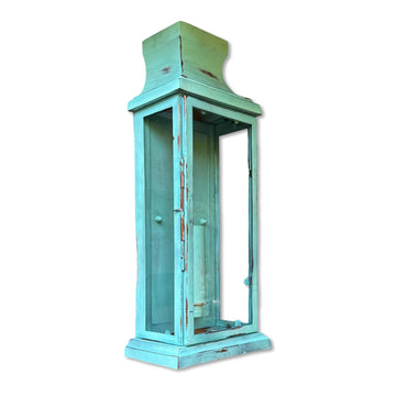 Reedham ~ Verdigris Flush Lantern Wall Sconce Light