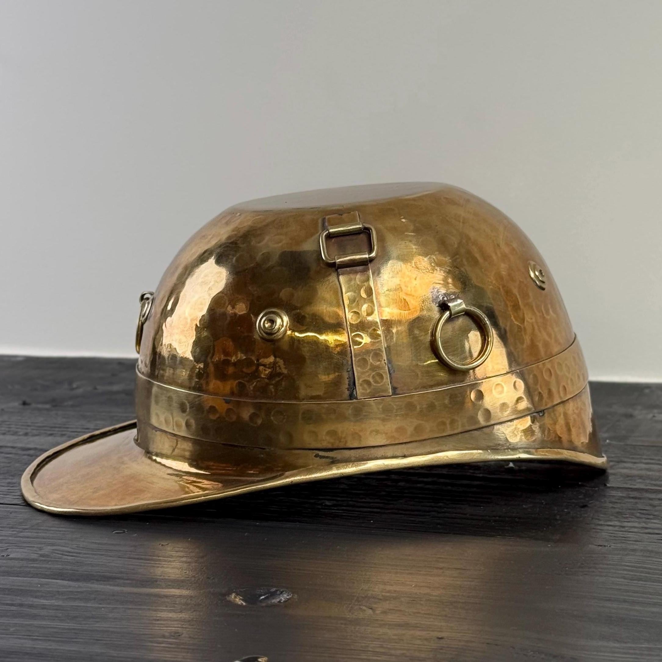 Polo Helmet Solid Antique Brass Champagne Ice Bucket | Wine Cooler