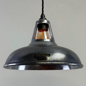 Cawston - Silver Solid Cast Aluminium Lampshade Pendant Set Light - 11 Inch