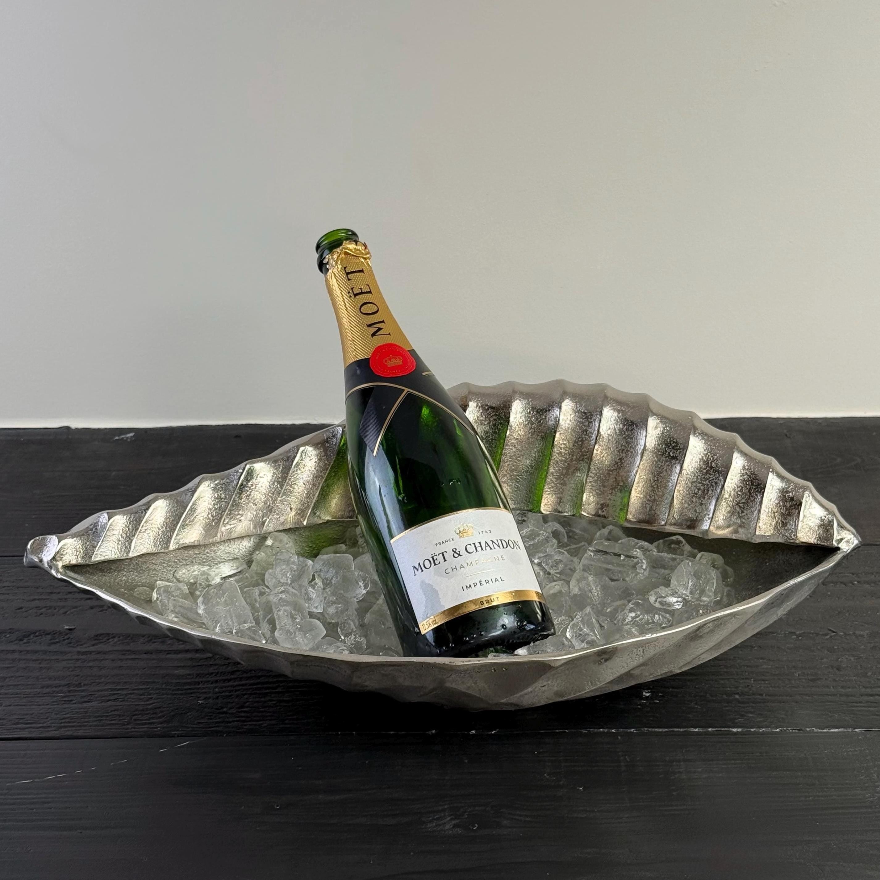 Clamshell Solid Cast Champagne Ice Bucket - Wine Cooler