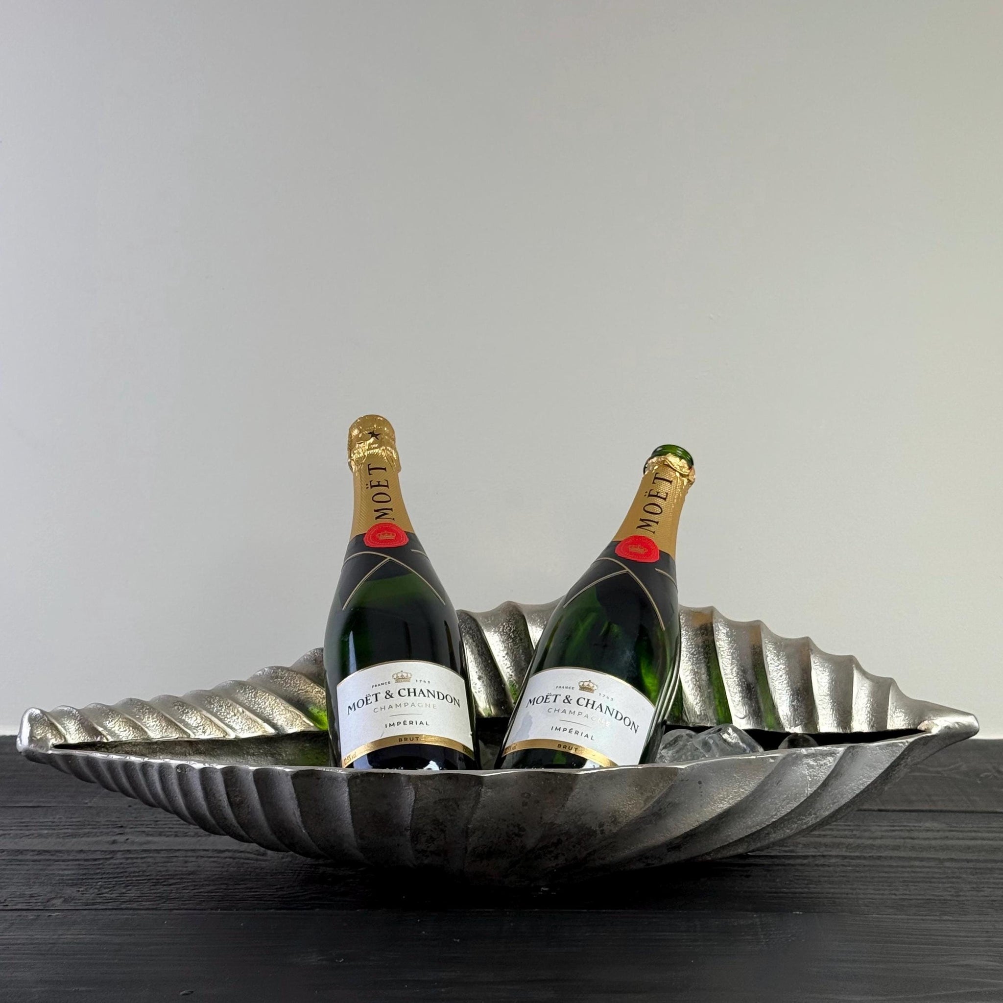 Clamshell Solid Cast Champagne Ice Bucket - Wine Cooler