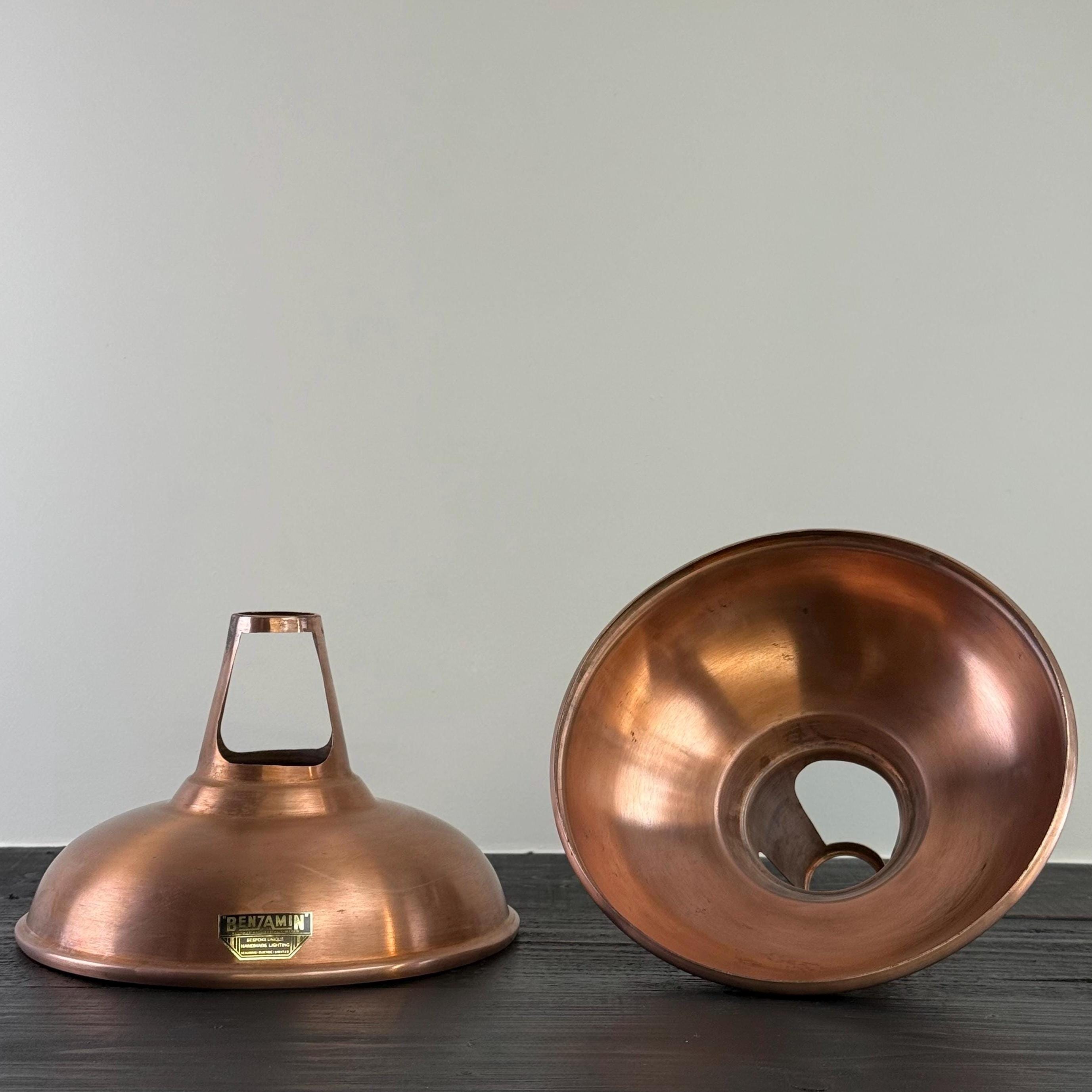 Cawston - Antique Copper Slotted Lampshade Pendant Ceiling Light - 11 Inch