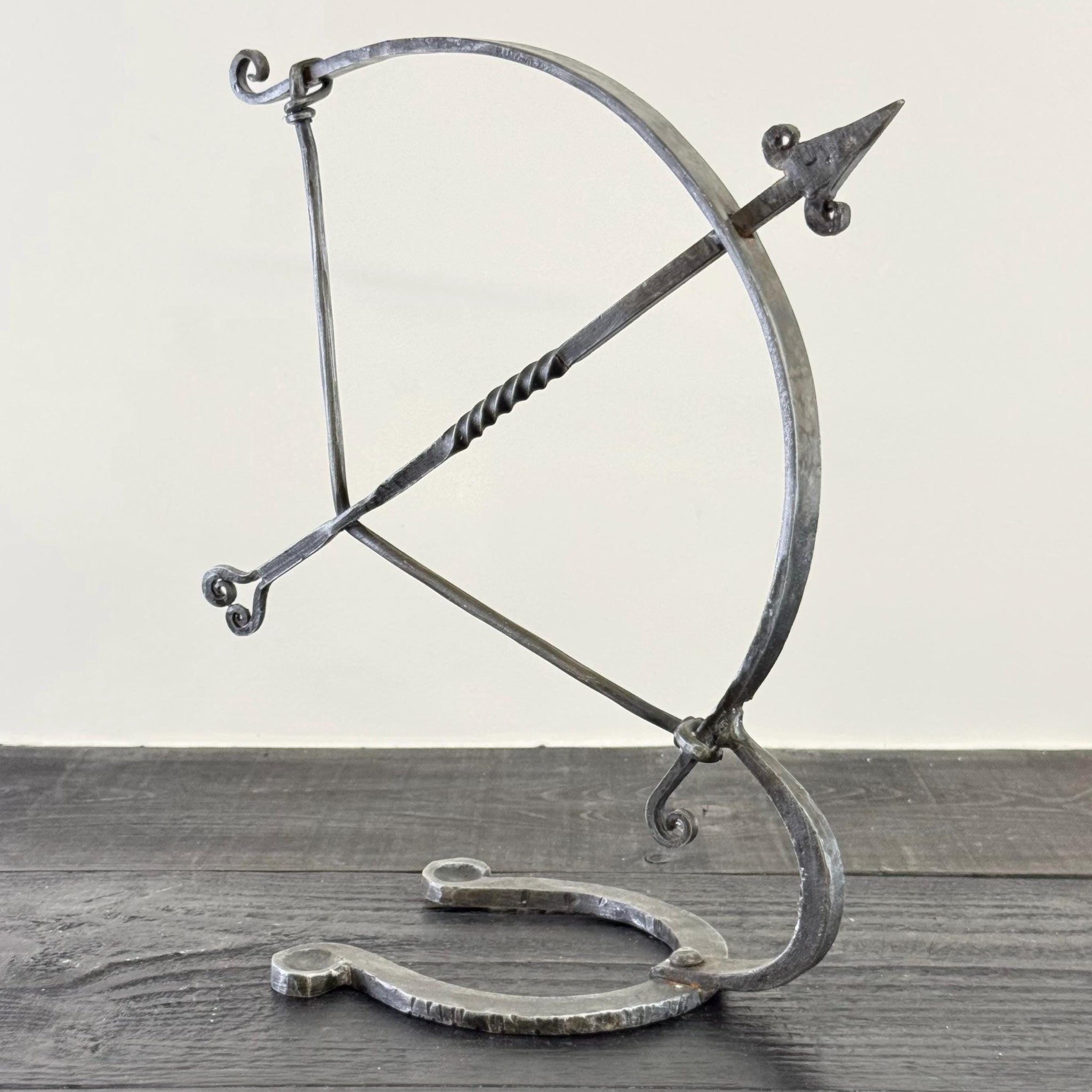 Armillary Arrow Solid Wrought Iron Sculpture