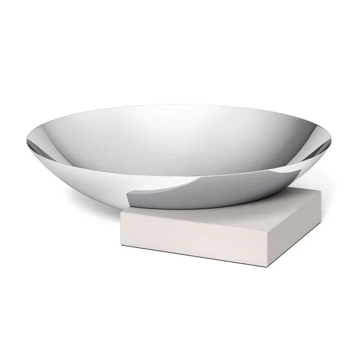 Zack Montor Premium Polished Stainless Steel Bowl - Modern Decorative Centerpiece