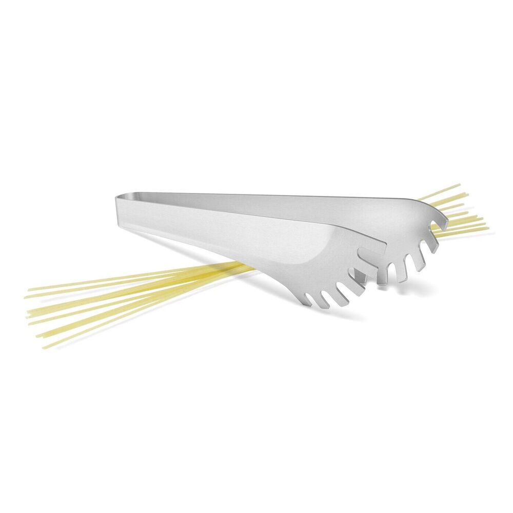 Zack Cajon Brushed Stainless Steel Spaghetti Tongs - Premium German Design