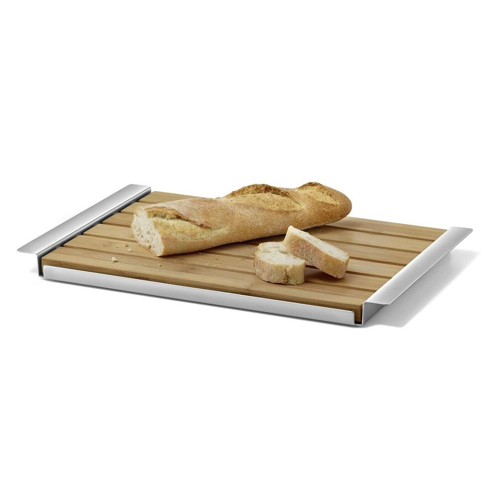 Zack Panas Premium Brushed Stainless Steel Bread Board with Tray - Award-Winning German Design