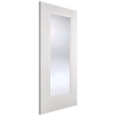 Eindhoven White Primed 1 Glazed Clear Bevelled Light Panel - 1981mm x 686mm