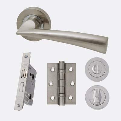 Mars Chrome/Satin Nickel Handle Hardware Pack Privacy