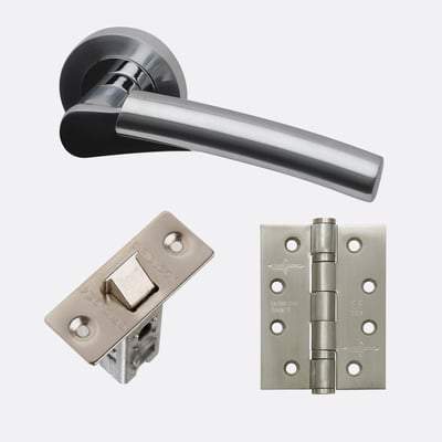 Neptune Polished Chrome/Satin Chrome Handle Hardware Pack Standard