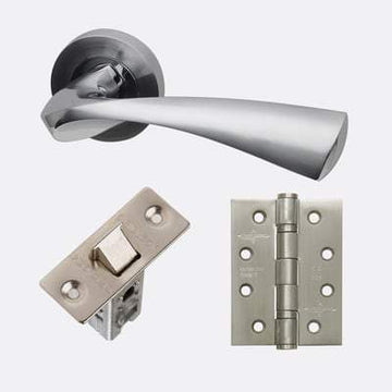 Pluto Polished Chrome/Satin Chrome Handle Hardware Pack Standard