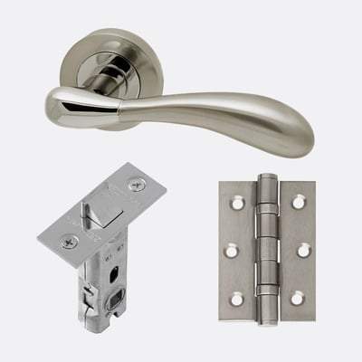 Venus Polished Chrome/Satin Nickel Handle Hardware Handle Pack Privacy