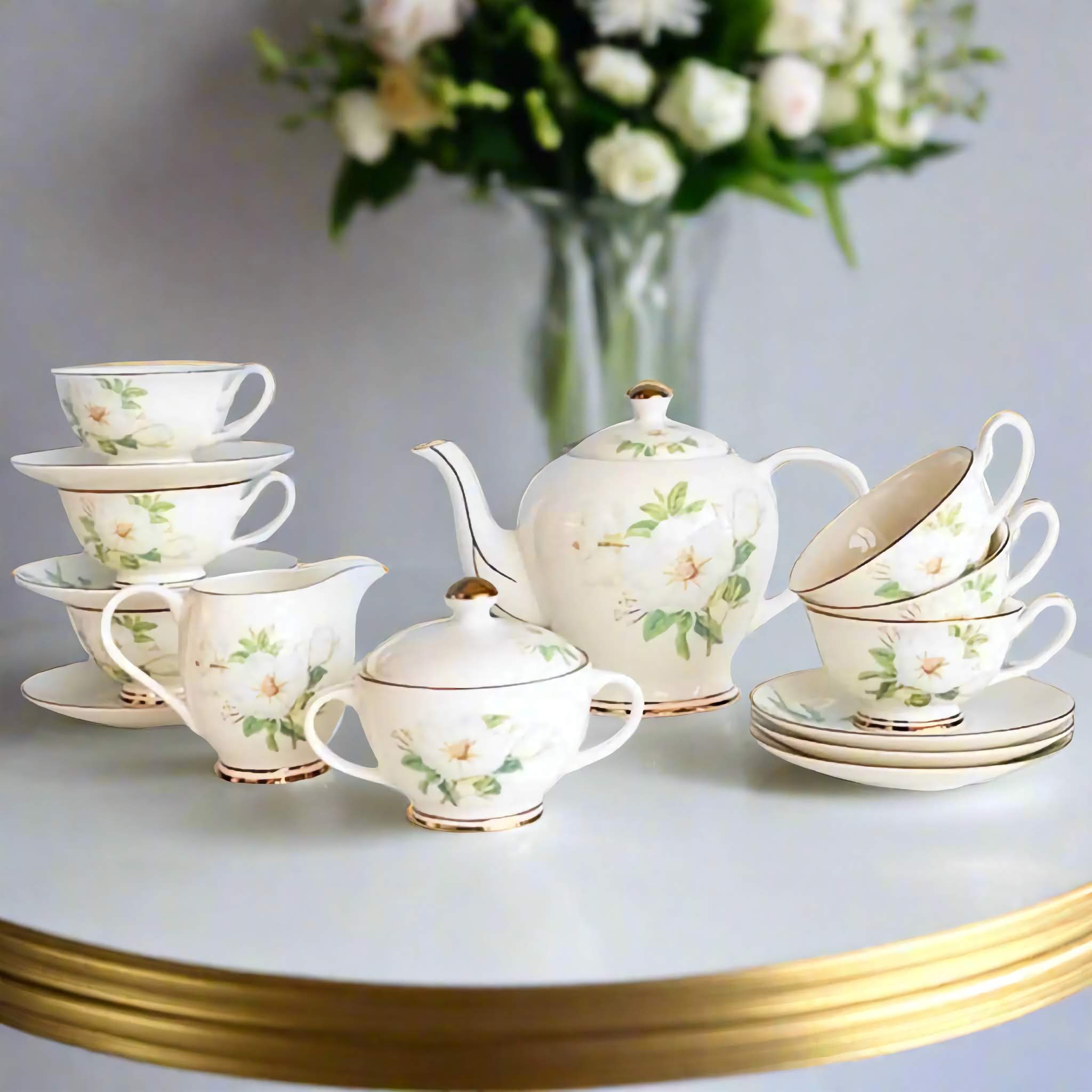 Isabella’s Vintage Floral Bone China Tea Set
