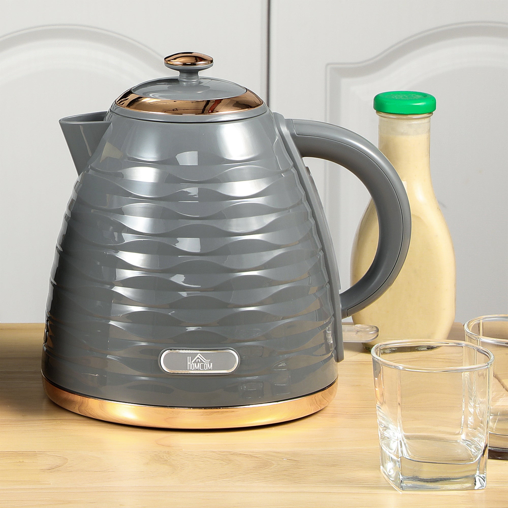 HOMCOM Electric Kettle, Fast Boil, 1.7L, 3kW, Swivel