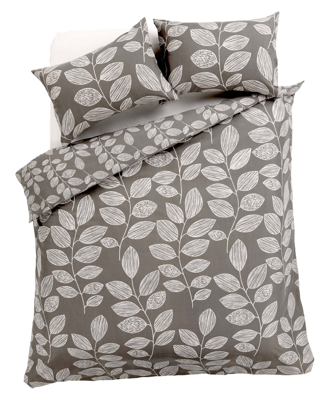 Leaves Design Cotton Rich Duvet Cover Set Nature-Inspired Soft Durable Bedding with Pillowcases for All Bed Sizes Multiple Colors by OLIVIA ROCCO