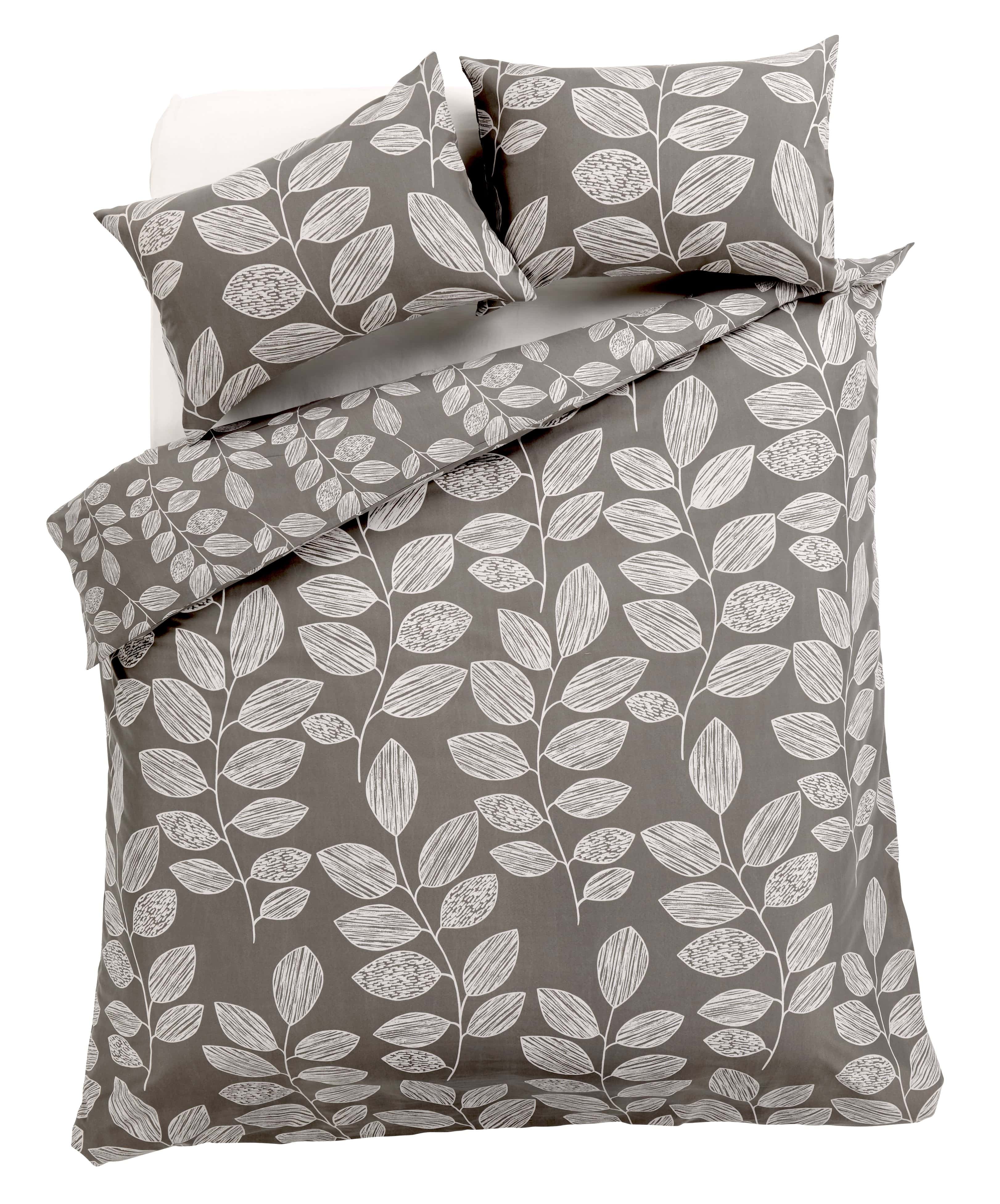 Leaves Design Cotton Rich Duvet Cover Set Nature-Inspired Soft Durable Bedding with Pillowcases for All Bed Sizes Multiple Colors by OLIVIA ROCCO