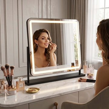 Noir Matt Black LED Vanity Mirror with Lights