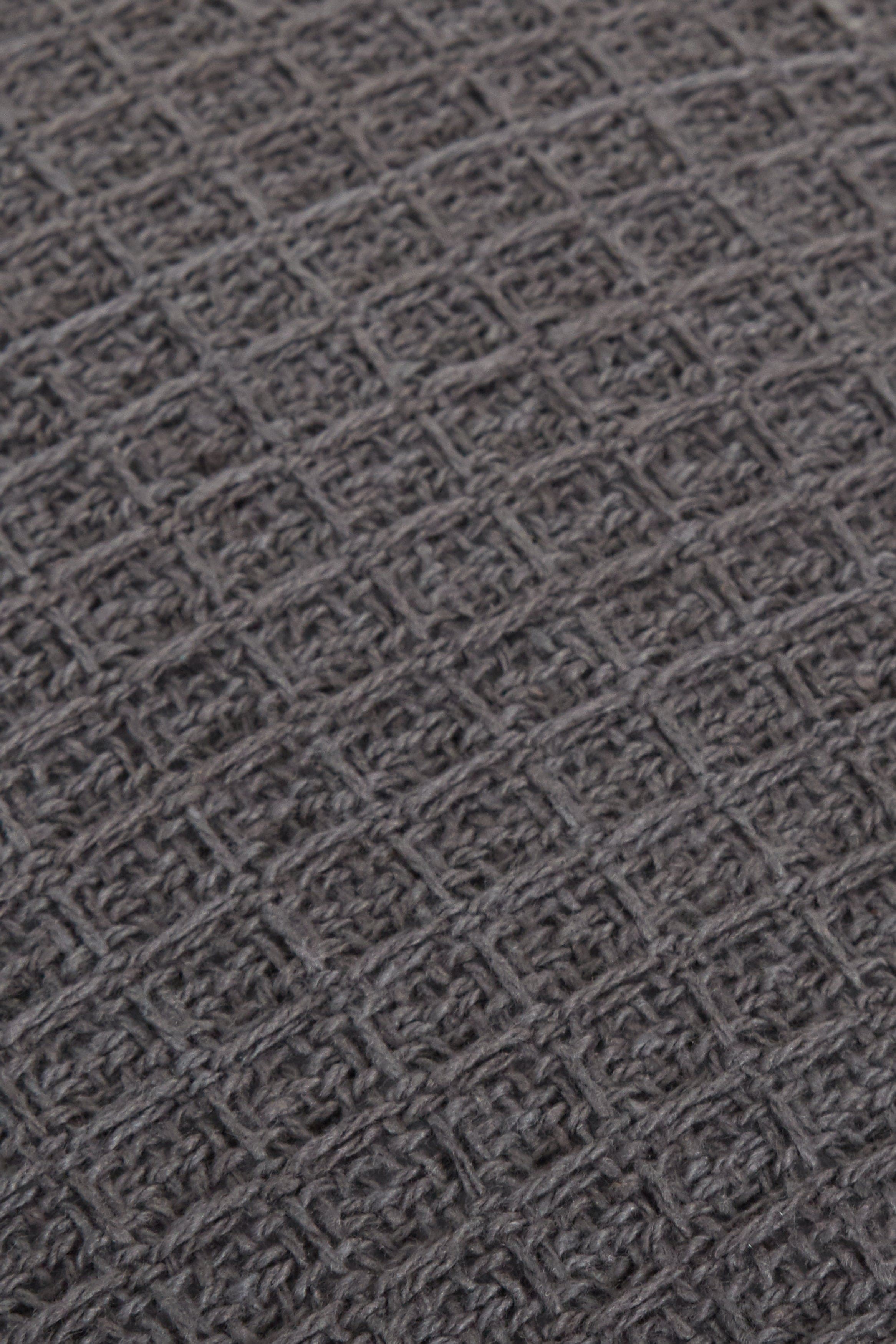 Lisbon Pure Indian Cotton Handwoven Honeycomb Vibrant Cushion Covers for Indoor Outdoor Use in Grey Ochre Navy Teal Silver Pink 17x17 and 24x24 Inches by OLIVIA ROCCO
