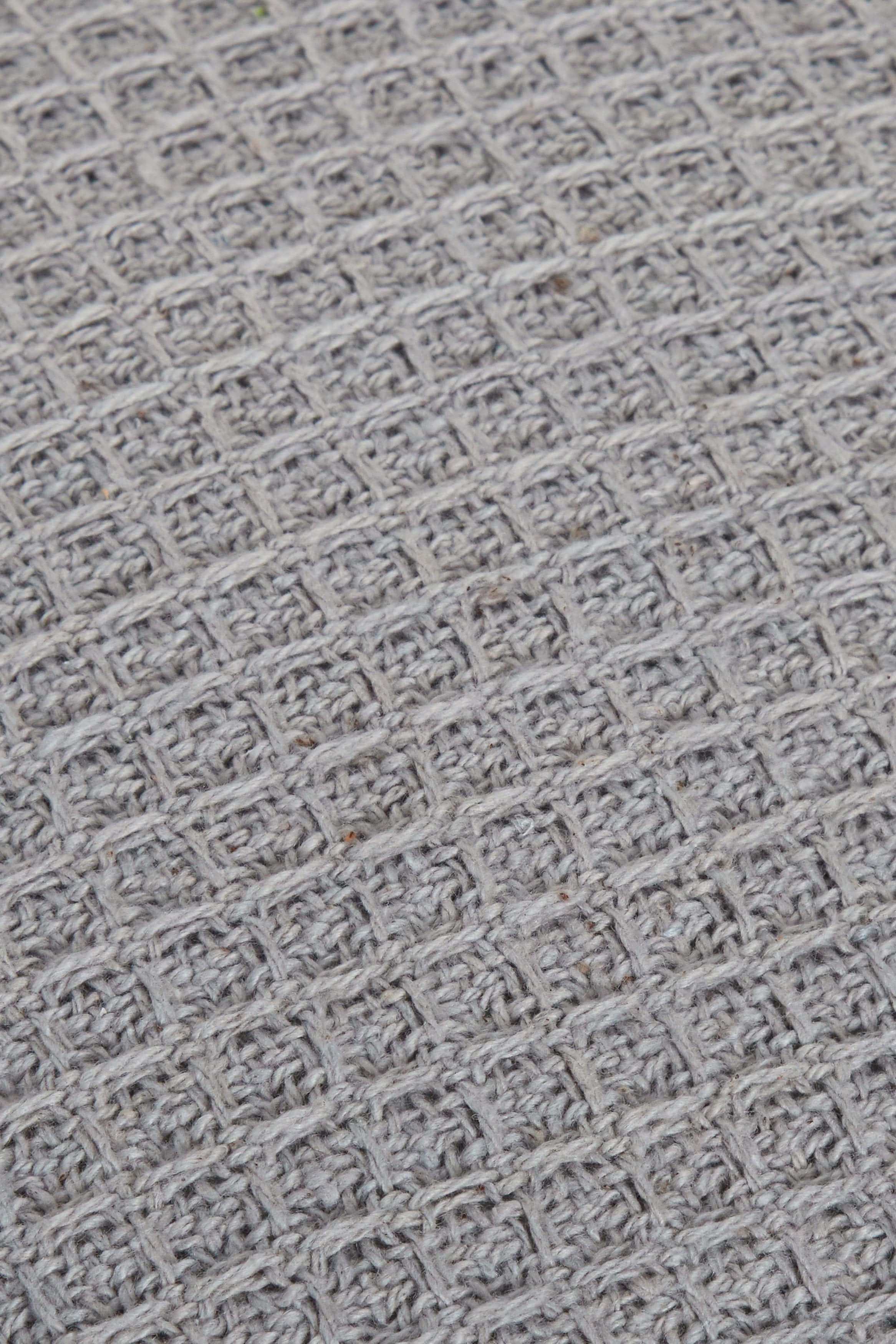 Lisbon Pure Indian Cotton Handwoven Honeycomb Vibrant Cushion Covers for Indoor Outdoor Use in Grey Ochre Navy Teal Silver Pink 17x17 and 24x24 Inches by OLIVIA ROCCO