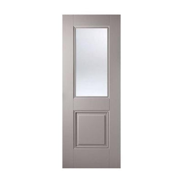 Arnhem Grey Primed 1 Glazed Clear Light Panel - 1981mm x 686mm