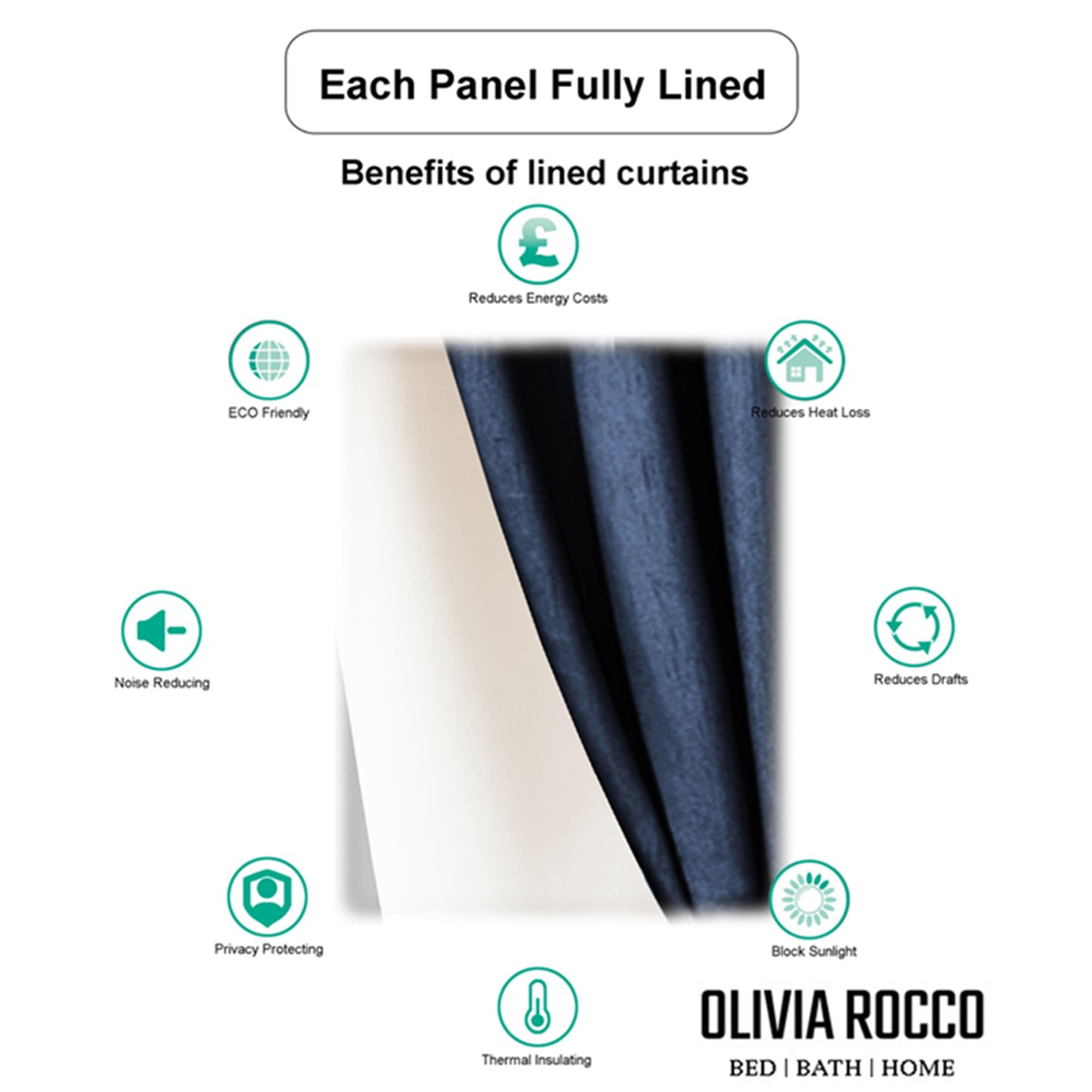 Luxe Geo Velvet Eyelet Curtains Teal Thermal Insulated Soundproof Light Blocking Drapes for Bedroom & Lounge by OLIVIA ROCCO