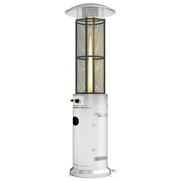 Outsunny 11 KW Gas Patio Heater, Propane Heater with Tip-Over Switch, Silver