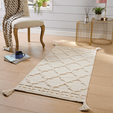 Marrakesh Hand Woven Cotton Rug Eco-Friendly Durable Carpet for Living Room Bedroom Kitchen and Entryway Luxury Tufted Home Decor in Multiple Sizes by OLIVIA ROCCO