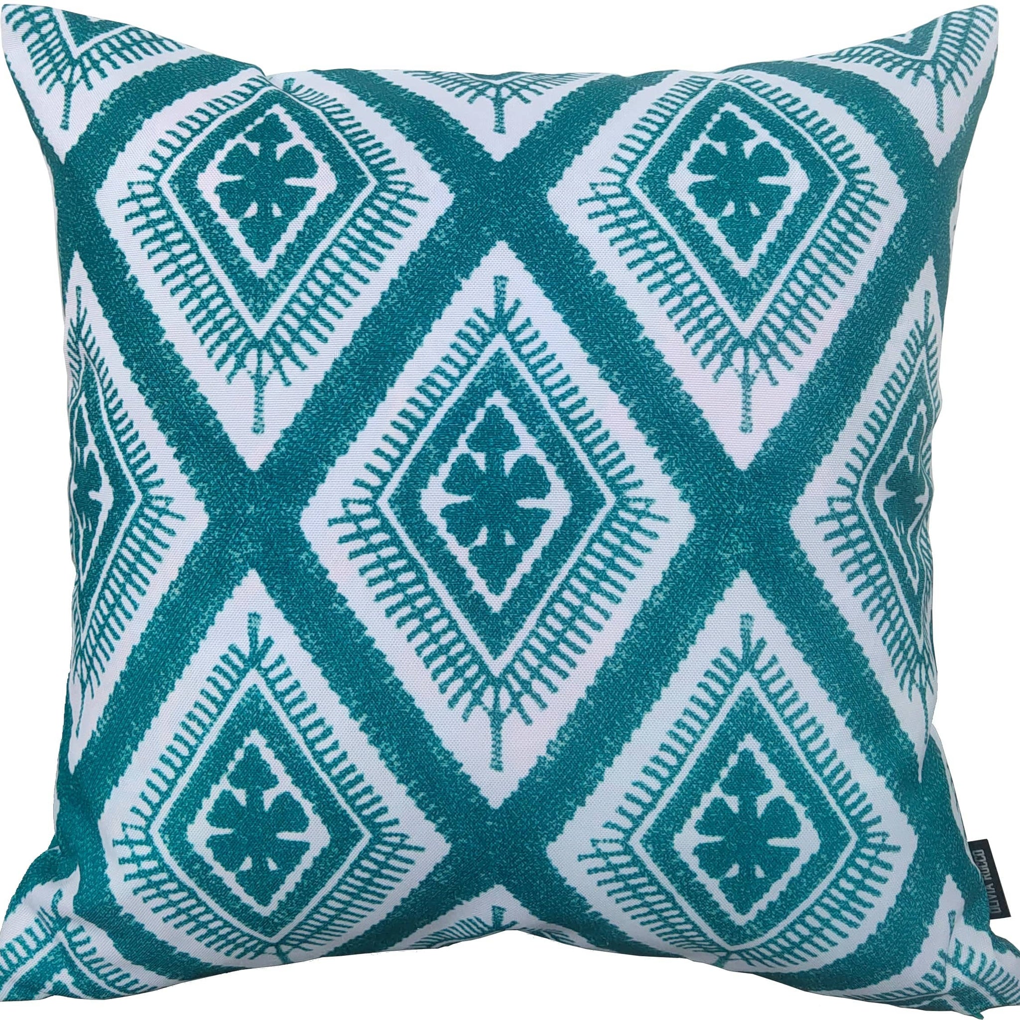 Meze Teal Waterproof Outdoor Cushions for Patio Garden Bench Sofa Living Room or Bedroom High-Quality Hollow-Fibre Filled Polyester by OLIVIA ROCCO