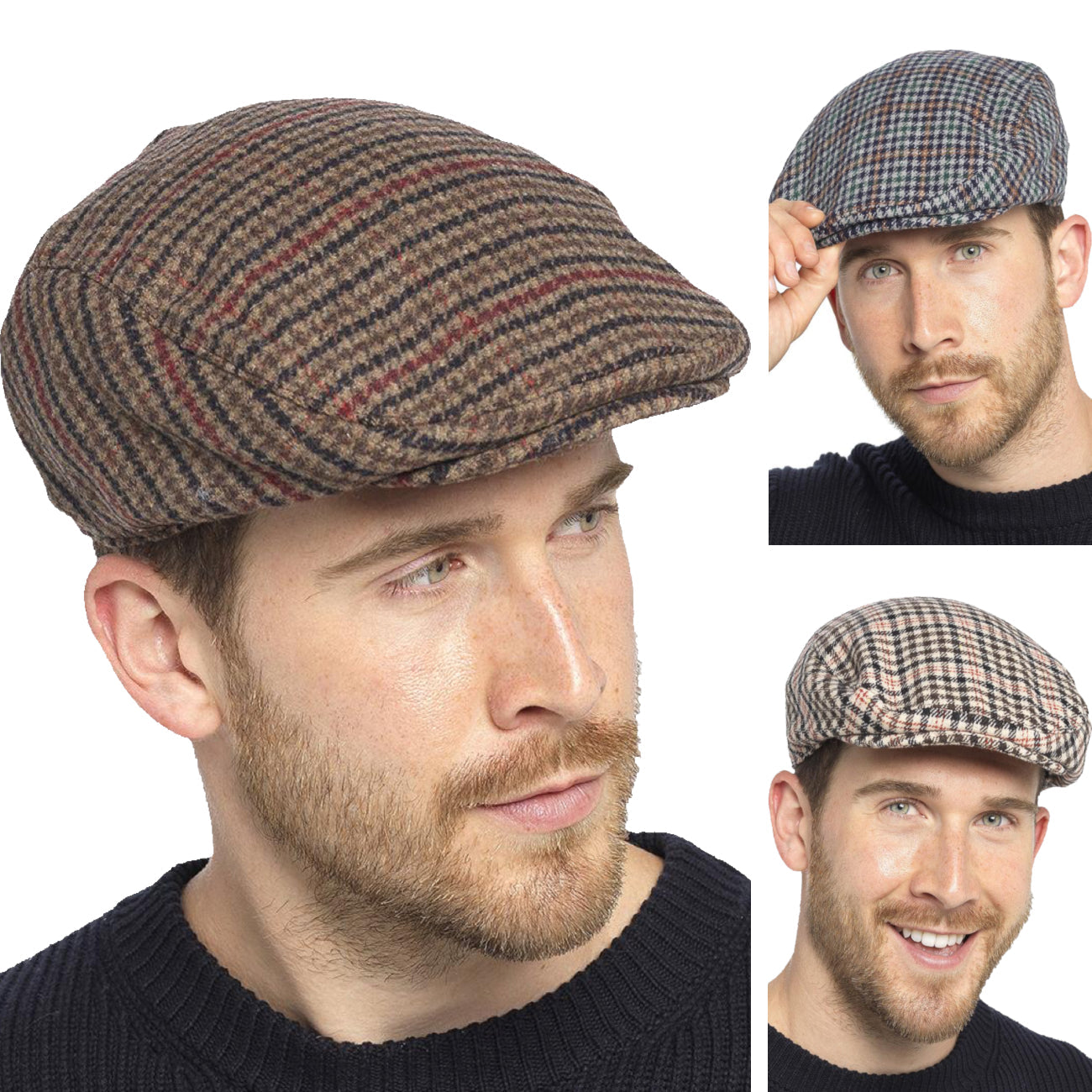 Tom Franks Wool Blend Flat Cap