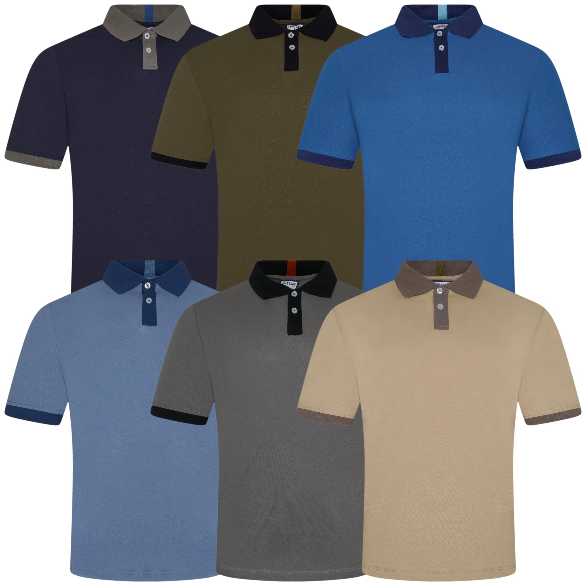 Evryone Contrast Collar Polo Shirt