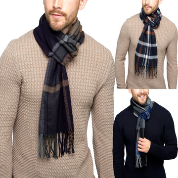 Tom Franks Check Scarf With Tassel