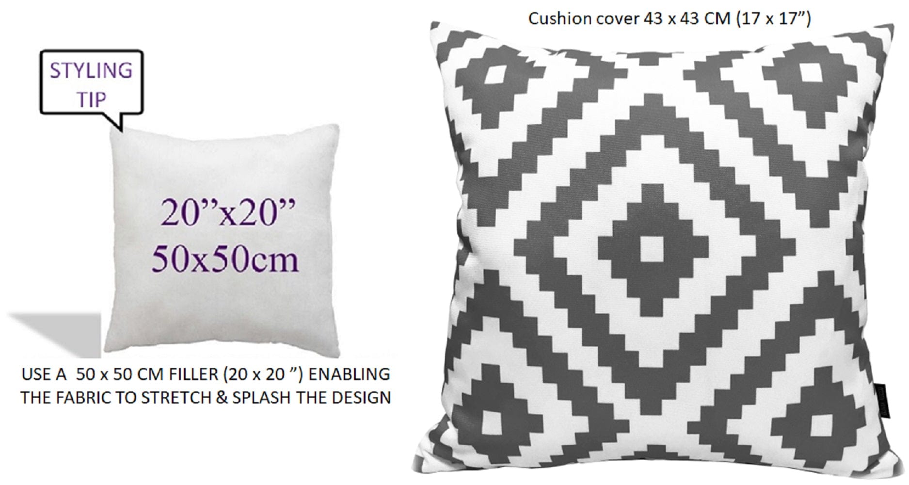 Nairobi Charcoal Waterproof Outdoor Cushions for Patio Garden Beach 17 x 17 inches Stylish Durable Easy to Clean by OLIVIA ROCCO
