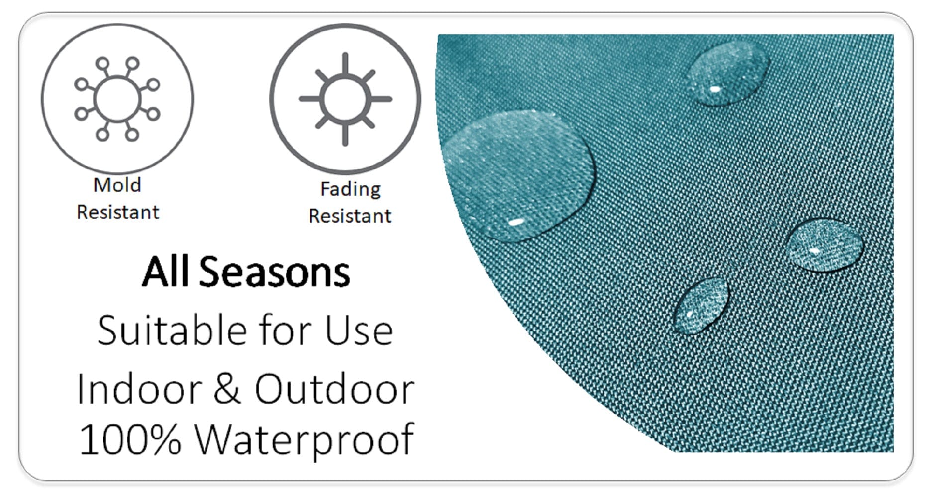 Nairobi Navy Waterproof Outdoor Cushions Weather-Resistant Decorative Pillows for Patio Garden Travel Beach Versatile Indoor Outdoor Use by OLIVIA ROCCO