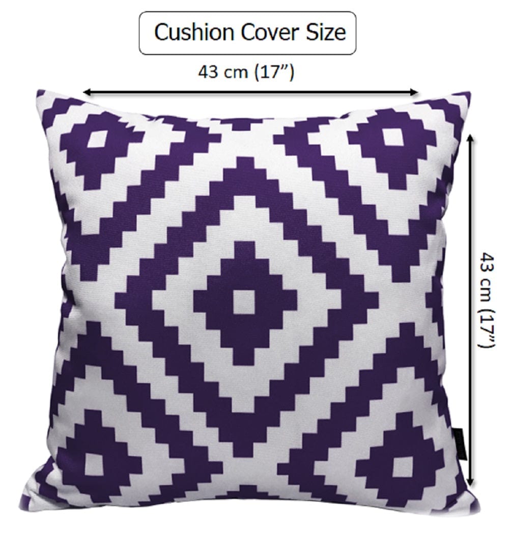Nairobi Purple Outdoor Scatter Cushions Waterproof Weather Resistant Decorative Pillows for Garden Patio Beach Indoor 43 x 43 cm by OLIVIA ROCCO