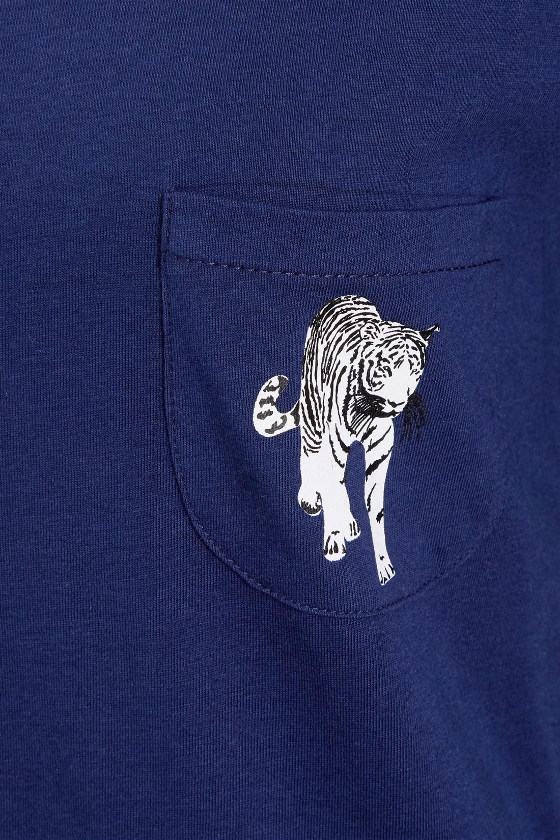 Navy Tiger Print Cotton Pyjama Set for Women 100% Soft Cotton Relaxed Fit Nightwear Perfect for Lounging and Sleeping Multiple Sizes Available by Daisy Dreamer