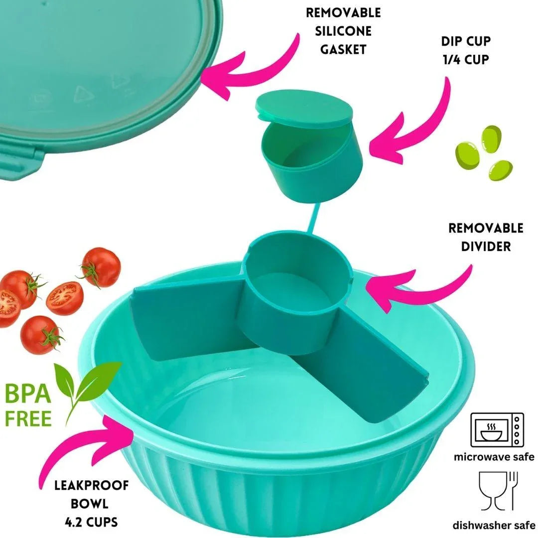 NEW! Yumbox Poke Bowl with 3 Compartment Divider - Various Colours