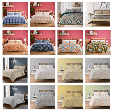 OLIVIA ROCCO Luxury Super Soft Cotton Rich Duvet Sets Easycare Comfortable Bedding Includes Duvet Cover & Pillowcases in Single Double King Size