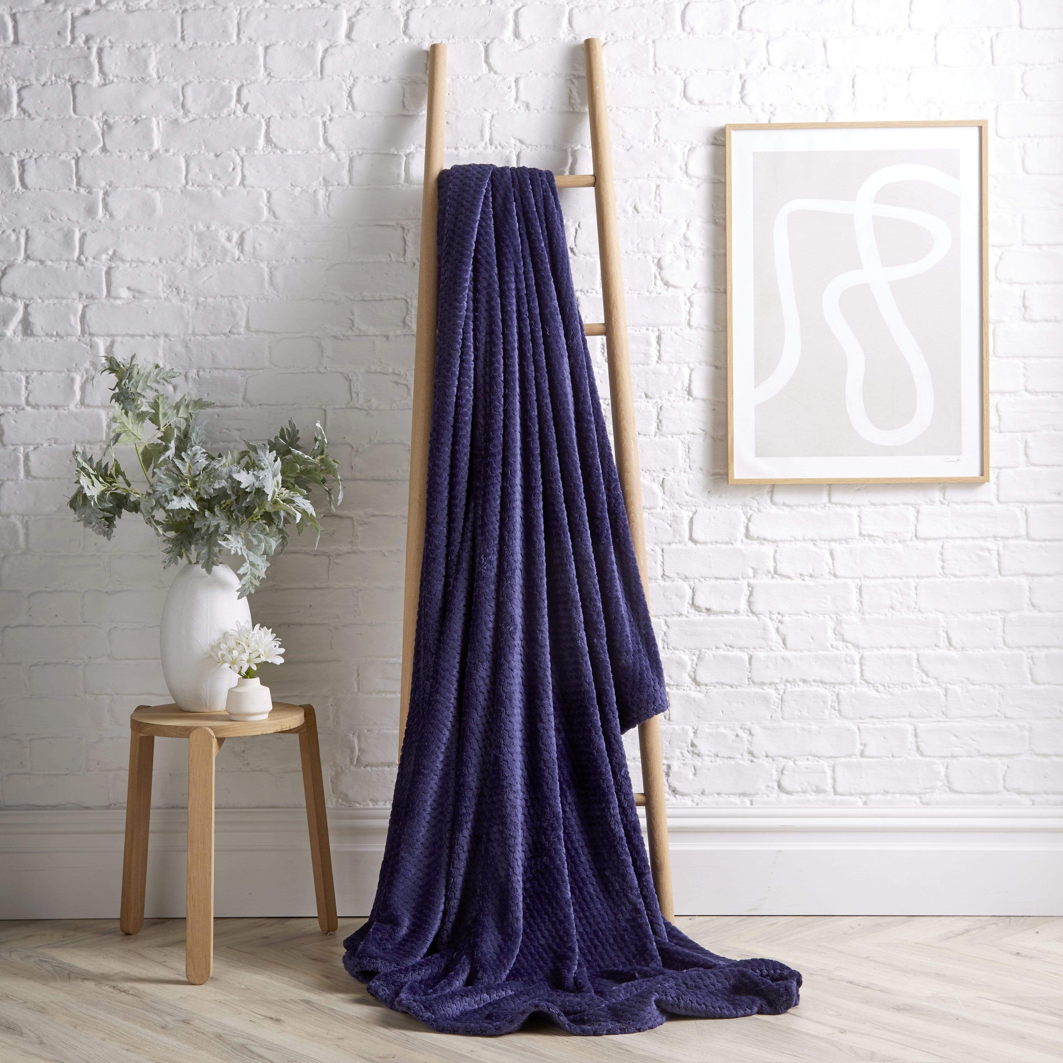 Oversized Chunky Soft Fleece Blanket Cloud Throw Faux Fur Polyester Blend Warm Stylish Home Decor Double King Beds Sofas by OLIVIA ROCCO