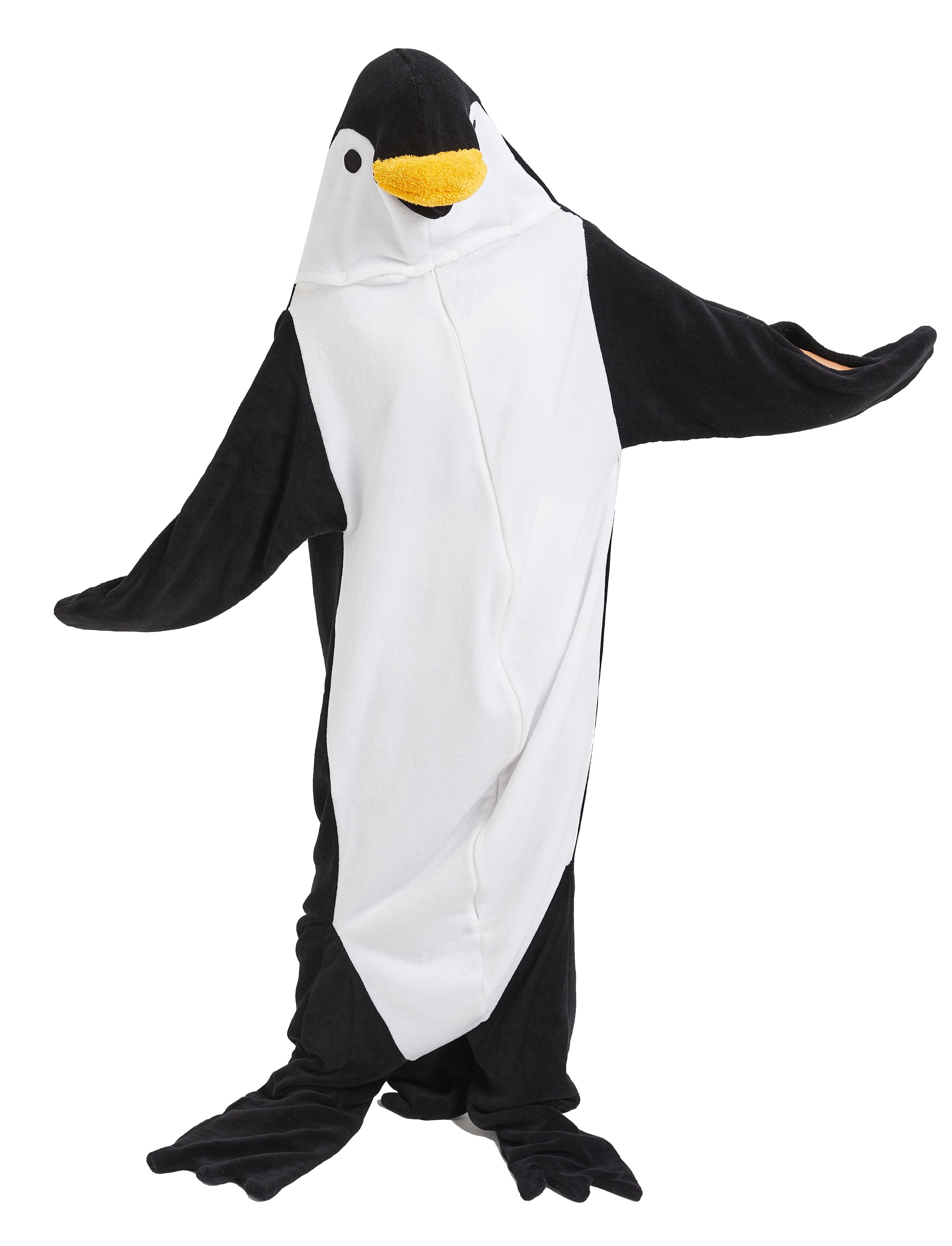 Oversized Penguin Animal Wearable Blanket Hoodie Soft Fleece Hooded Blanket with Sleeves Warm Winter Loungewear by OLIVIA ROCCO