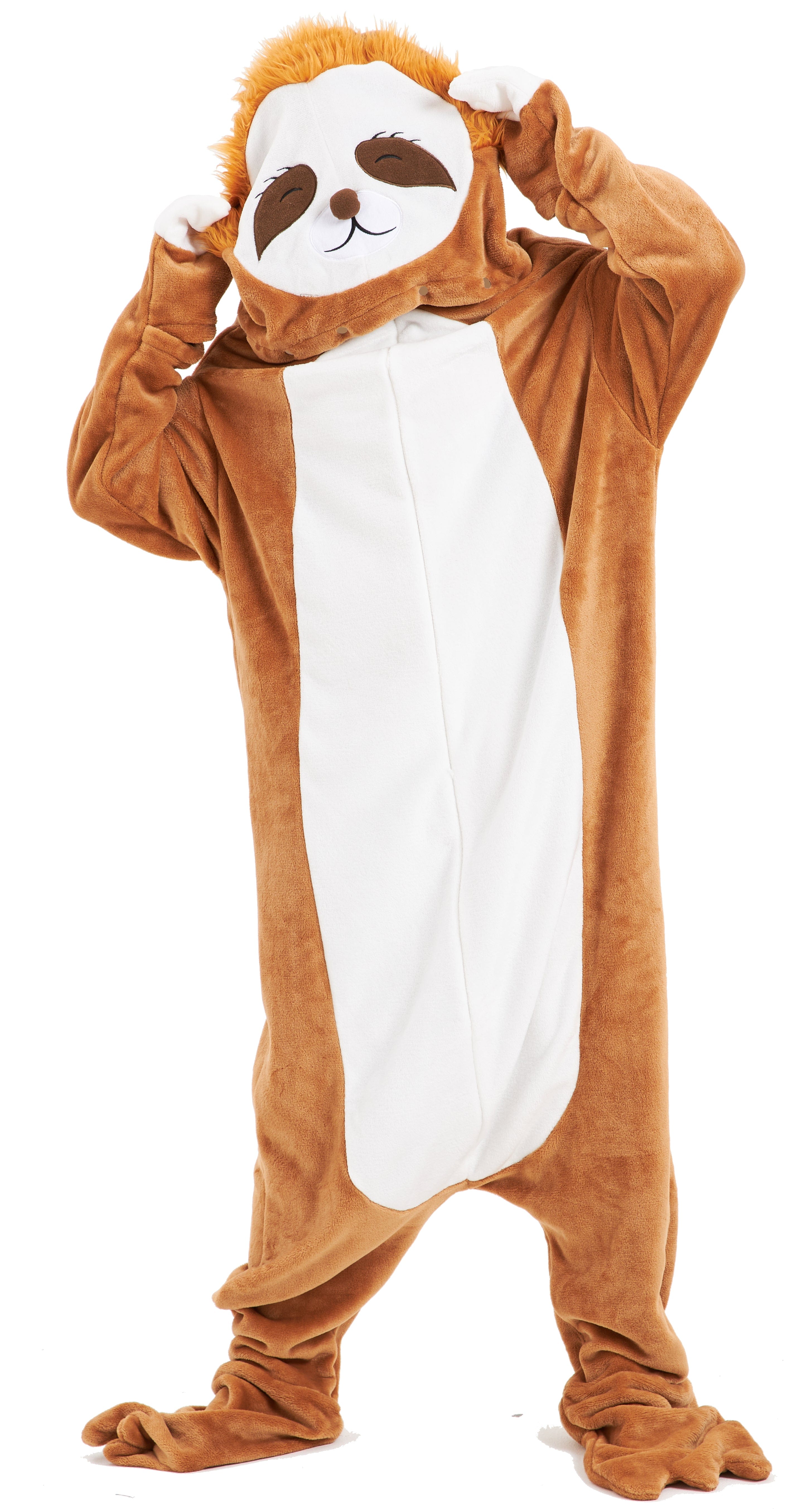 Oversized Sloth Animal Wearable Blanket Hoodie Soft Fleece Hooded Blanket with Sleeves Warm Winter Loungewear by OLIVIA ROCCO