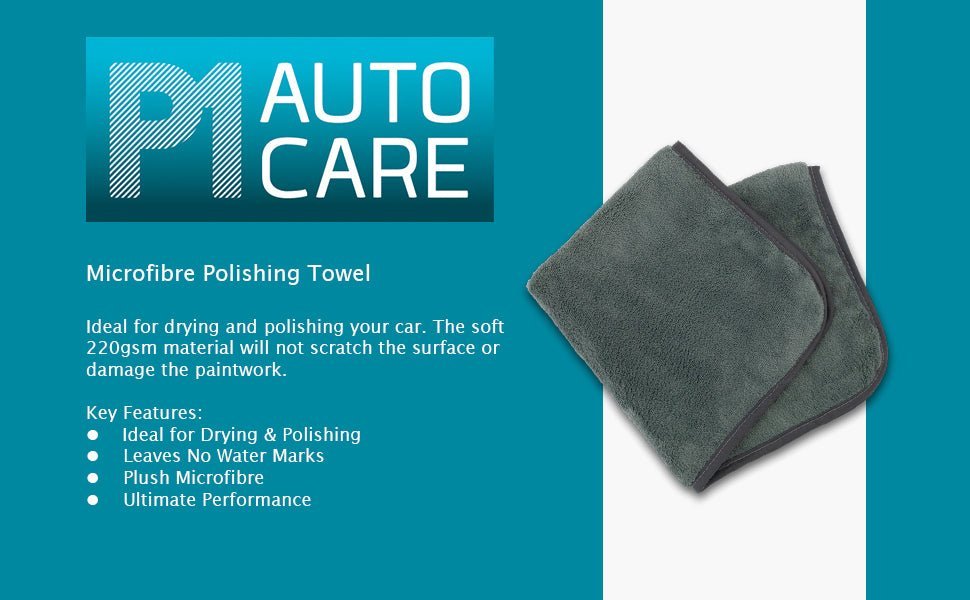 P1 Autocare Microfibre Towel Car Drying and Polishing Cloth