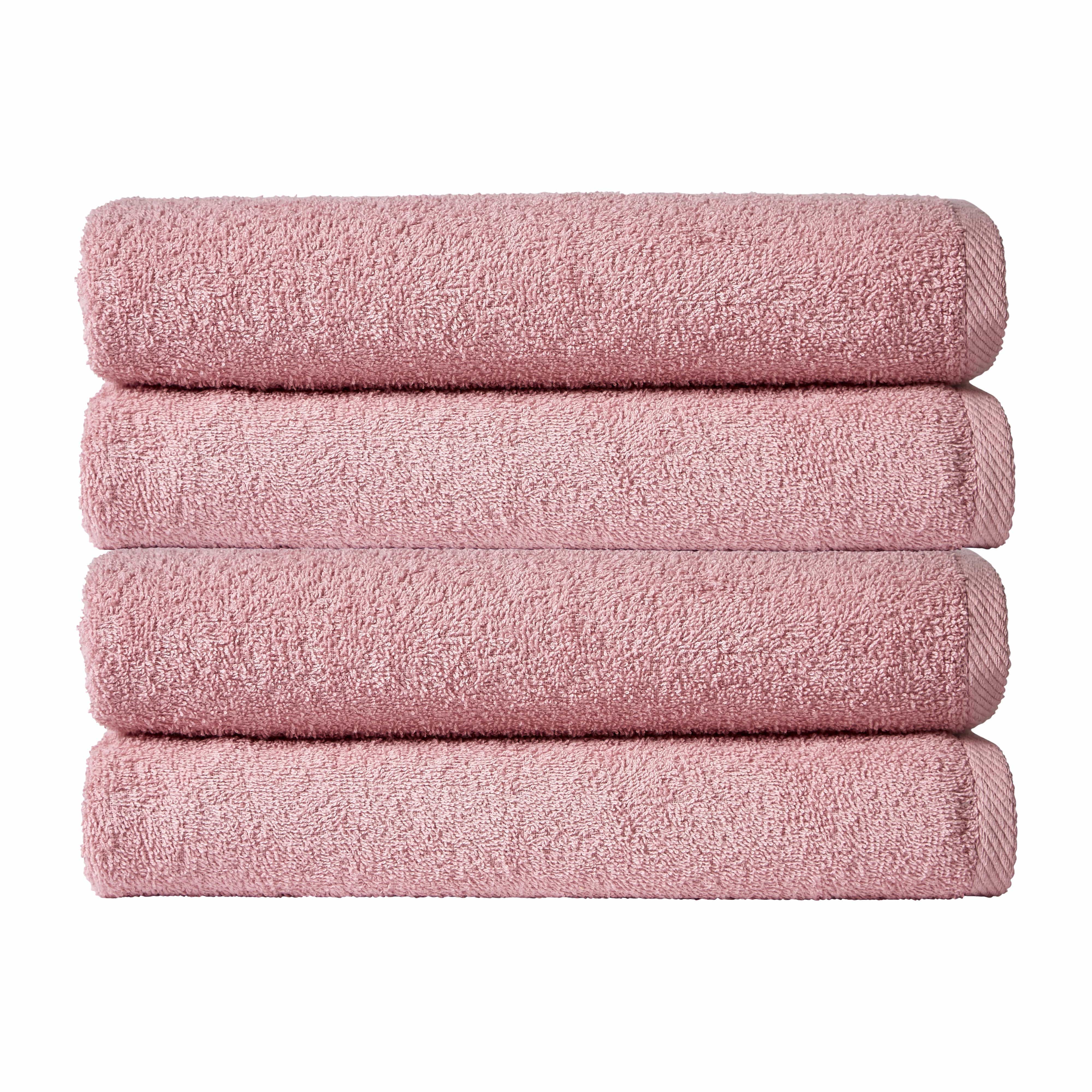 Pack of 4 Large Quick-Drying Lightweight Easycare Indus Valley Cotton Bath Sheets 80x140cm for Home Travel Gym Holidays Multiple Colours by OLIVIA ROCCO
