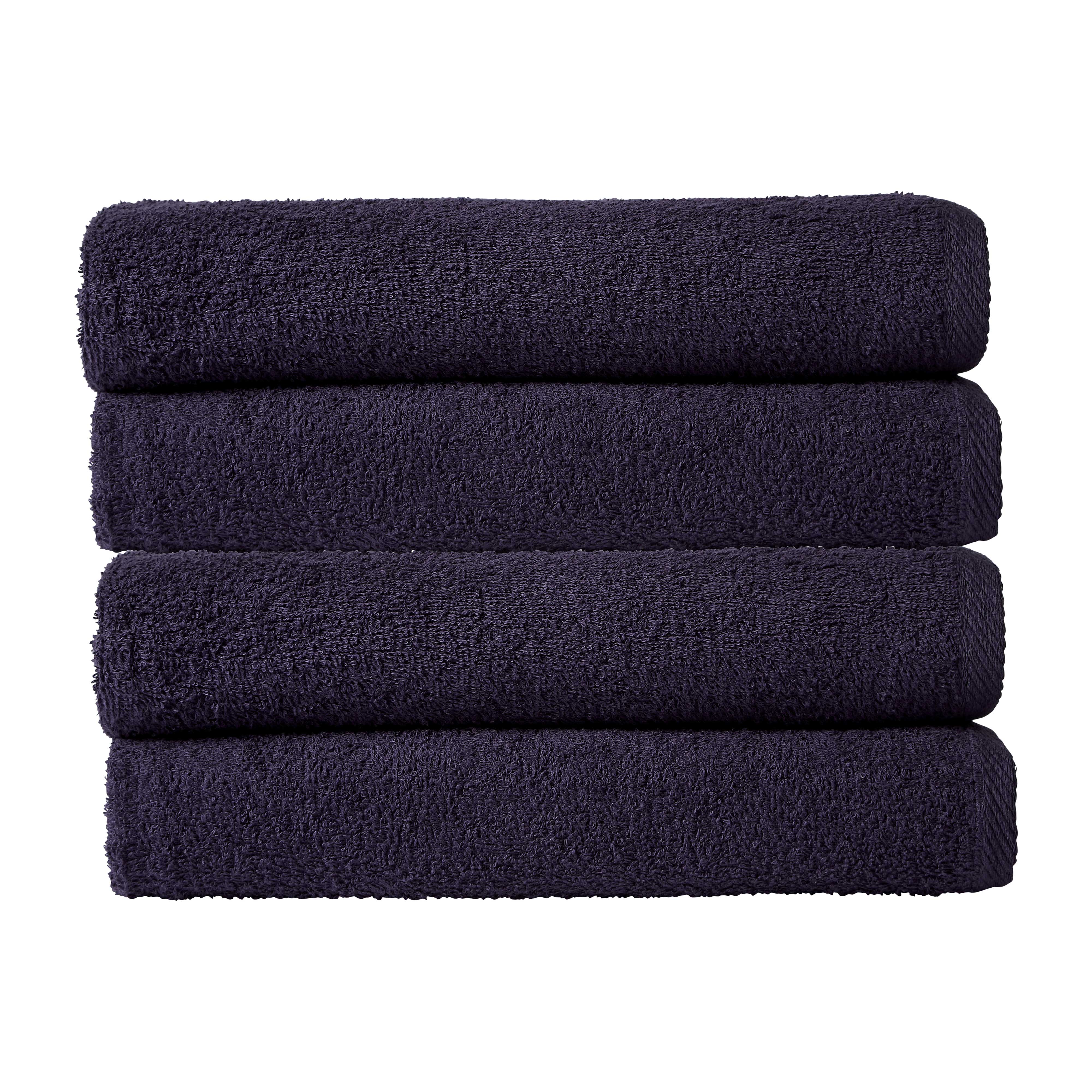 Pack of 4 Large Quick-Drying Lightweight Easycare Indus Valley Cotton Bath Sheets 80x140cm for Home Travel Gym Holidays Multiple Colours by OLIVIA ROCCO
