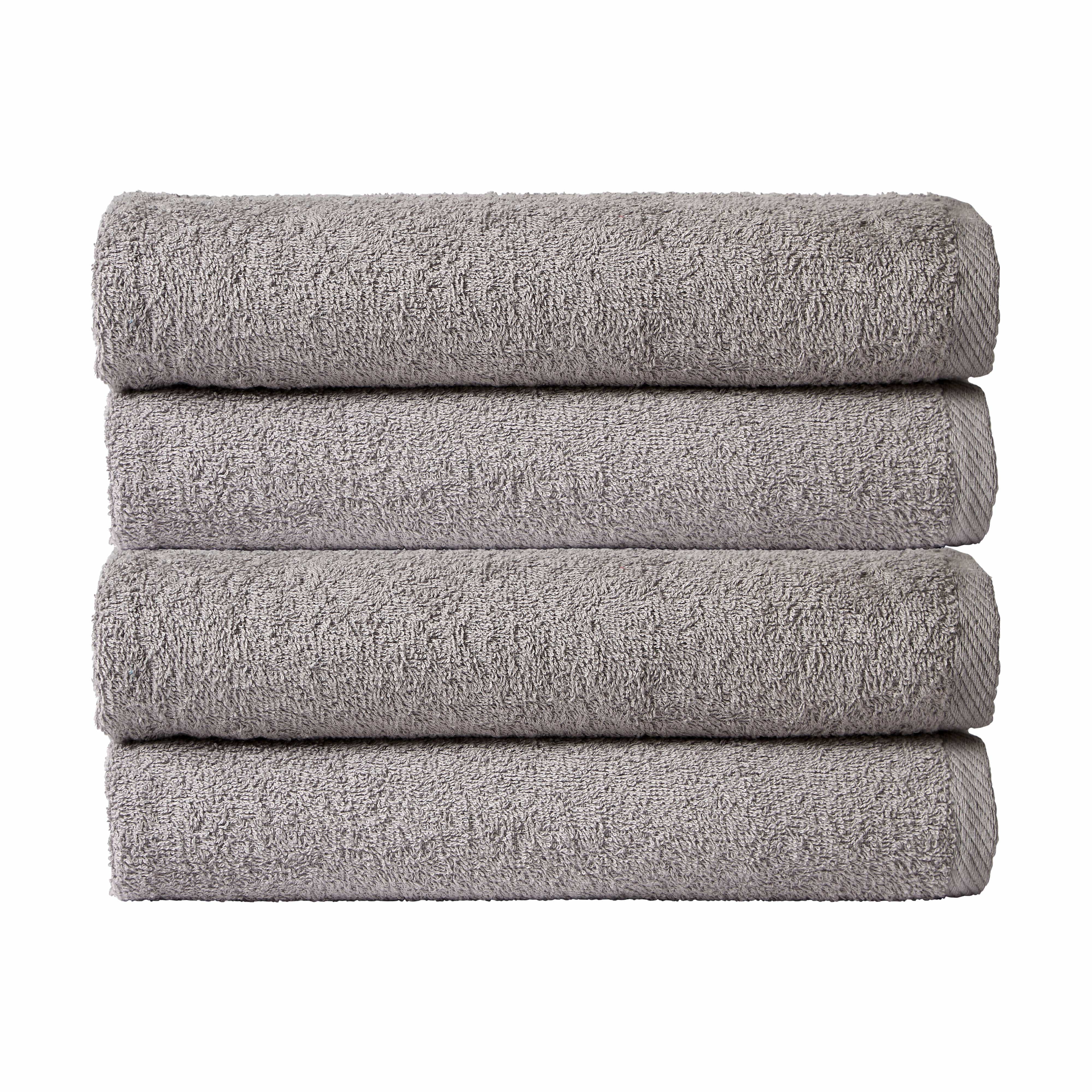 Pack of 4 Large Quick-Drying Lightweight Easycare Indus Valley Cotton Bath Sheets 80x140cm for Home Travel Gym Holidays Multiple Colours by OLIVIA ROCCO