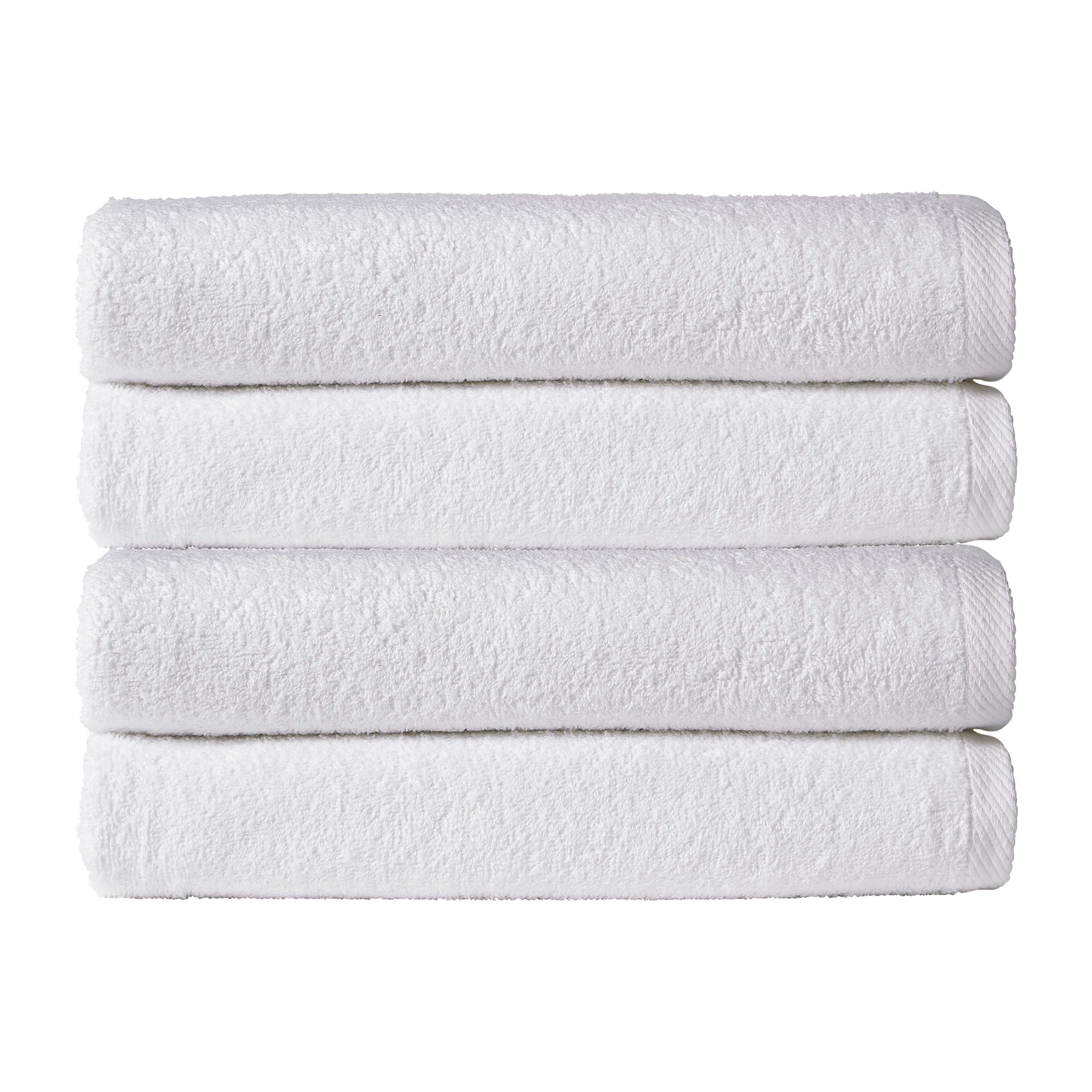 Pack of 4 Large Quick-Drying Lightweight Easycare Indus Valley Cotton Bath Sheets 80x140cm for Home Travel Gym Holidays Multiple Colours by OLIVIA ROCCO