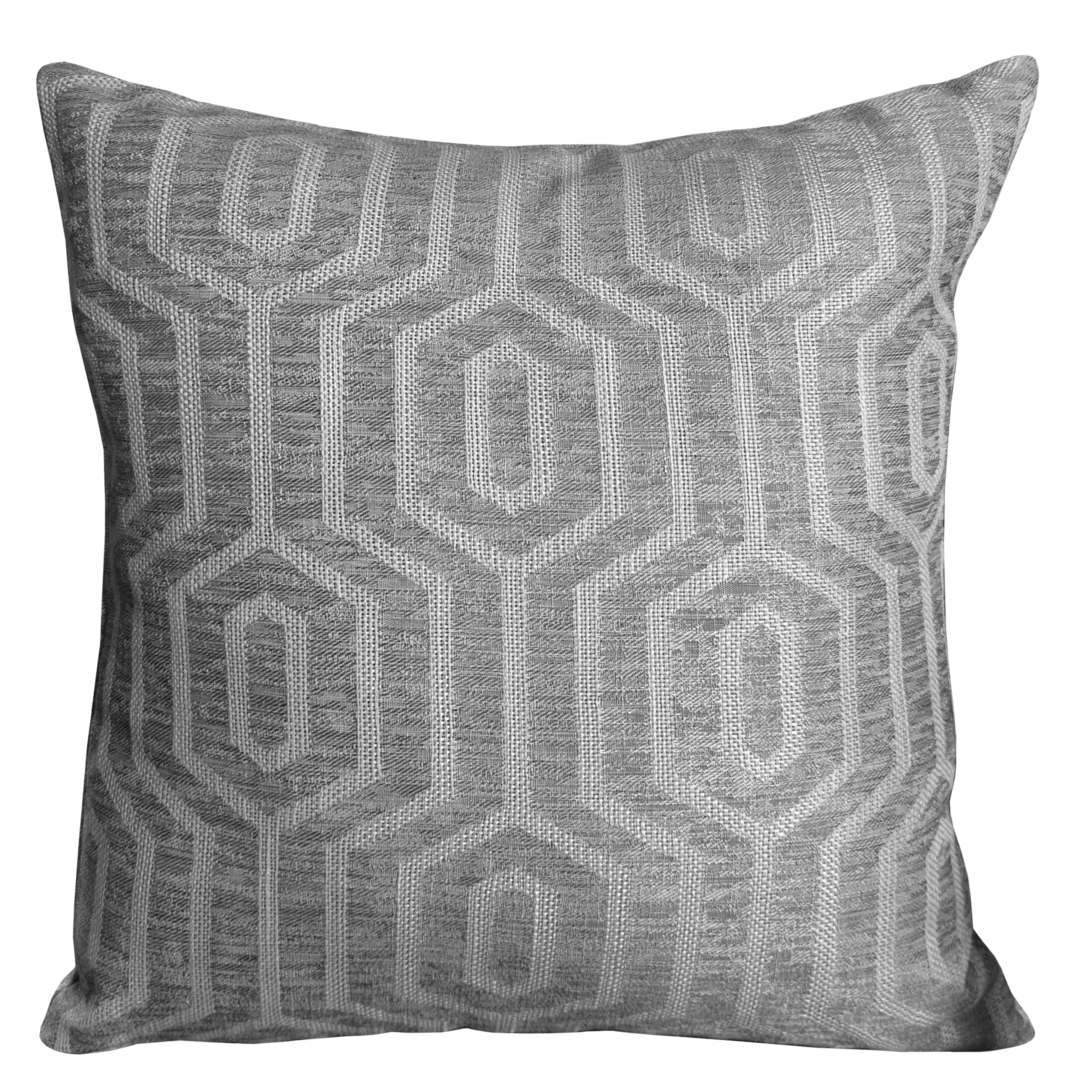 Paris Cushion Covers 2 Pack Modern Grey Decorative Square Scatter Cushions with Invisible Zipper for Sofa & Bed by OLIVIA ROCCO