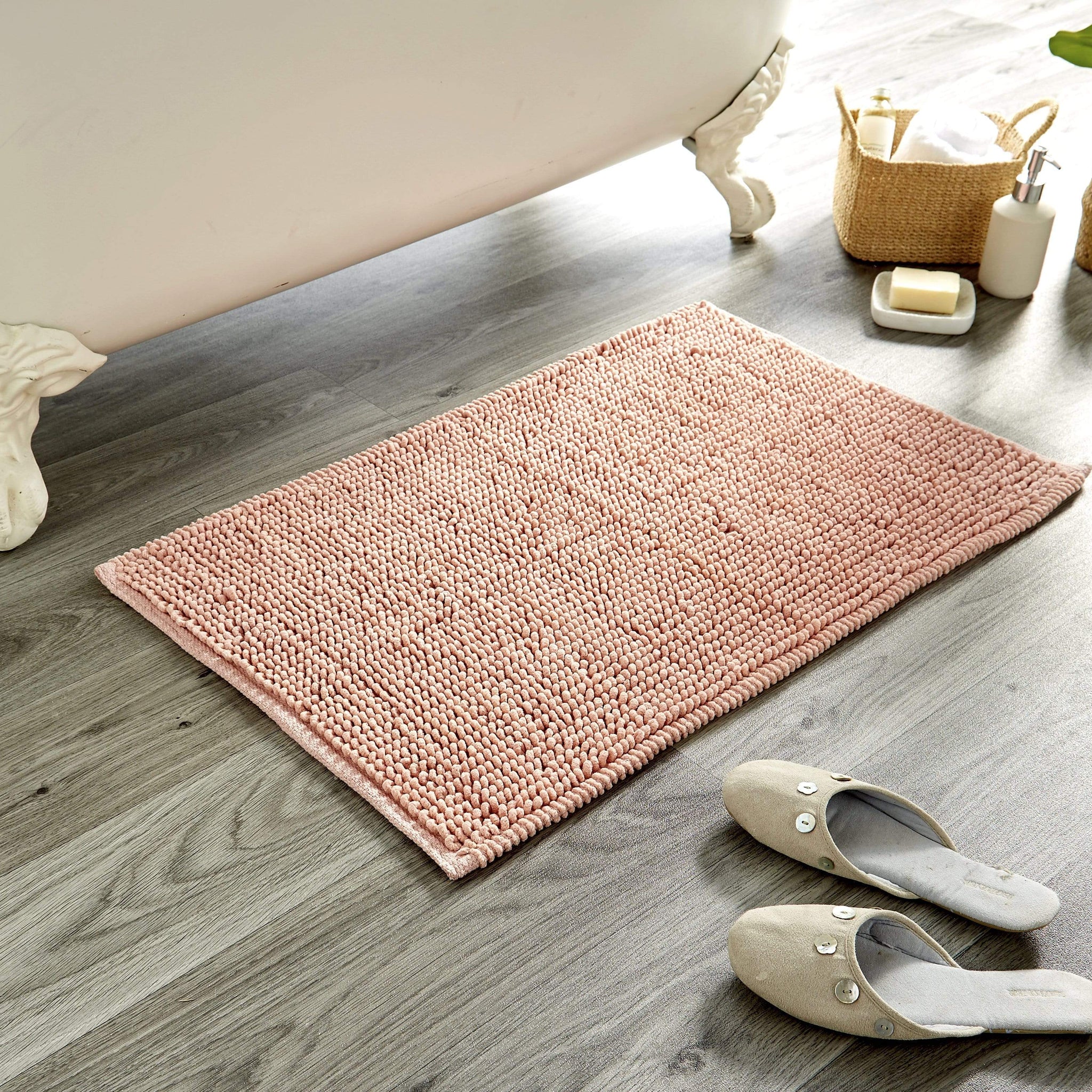 Pebbles Micro Bobble Eco-Friendly Pure Indian Cotton Hand-Woven Bath Mat with Knitted Design for Comfort and Durability by OLIVIA ROCCO