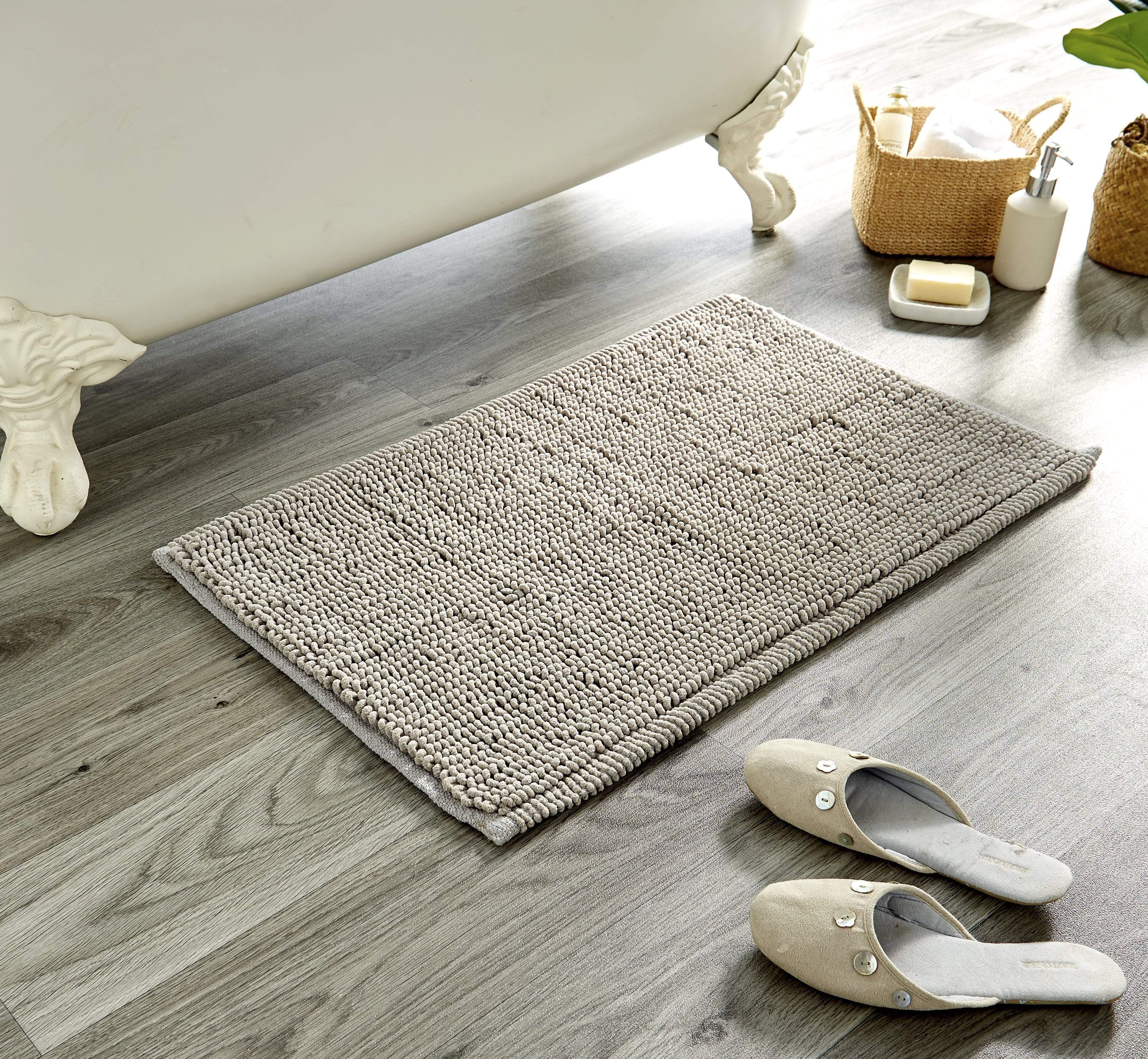 Pebbles Micro Bobble Eco-Friendly Pure Indian Cotton Hand-Woven Bath Mat with Knitted Design for Comfort and Durability by OLIVIA ROCCO